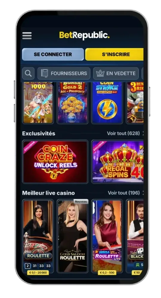 Slot BetRepublic su mobile